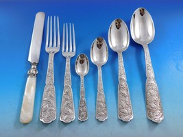 Byzantine by Wood & Hughes Sterling Silver Flatware Service Set 45 pc Rare c1875 - £3,750.93 GBP
