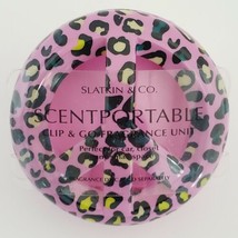 Retired Pink Peace Sign Scentportable Animal Print Bath Body Works Clip No Disc - £7.77 GBP