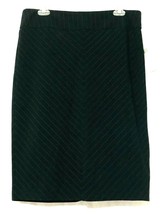 Context Womens Black Stripe Polyester Rayon Blend Skirt Size 10 New - $11.99