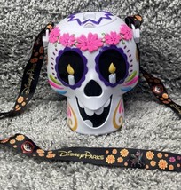 Disney Parks Disneyland 2024 Pixar Coco Floral Skull Halloween Sipper Cup - £25.39 GBP