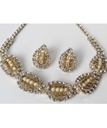 Vintage Bridal Set Vintage Jewelry Vintage Necklace Vintage Earrings Ant... - £101.51 GBP