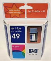 Genuine HP 49 Ink Cartridge Tri Color Refill Cyan Pink Yellow New Exp Ma... - £11.06 GBP