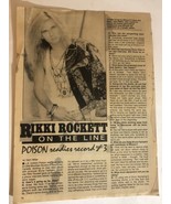 Vintage Ricki Rockett Magazine Interview Clipping Pinup On The Line Poison - $10.88