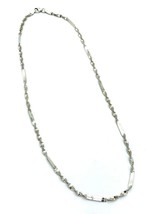 Vtg AG 925 ITALY KC ☆899VI Sterling Silver Twisted Herringbone Chain Necklace - £28.48 GBP