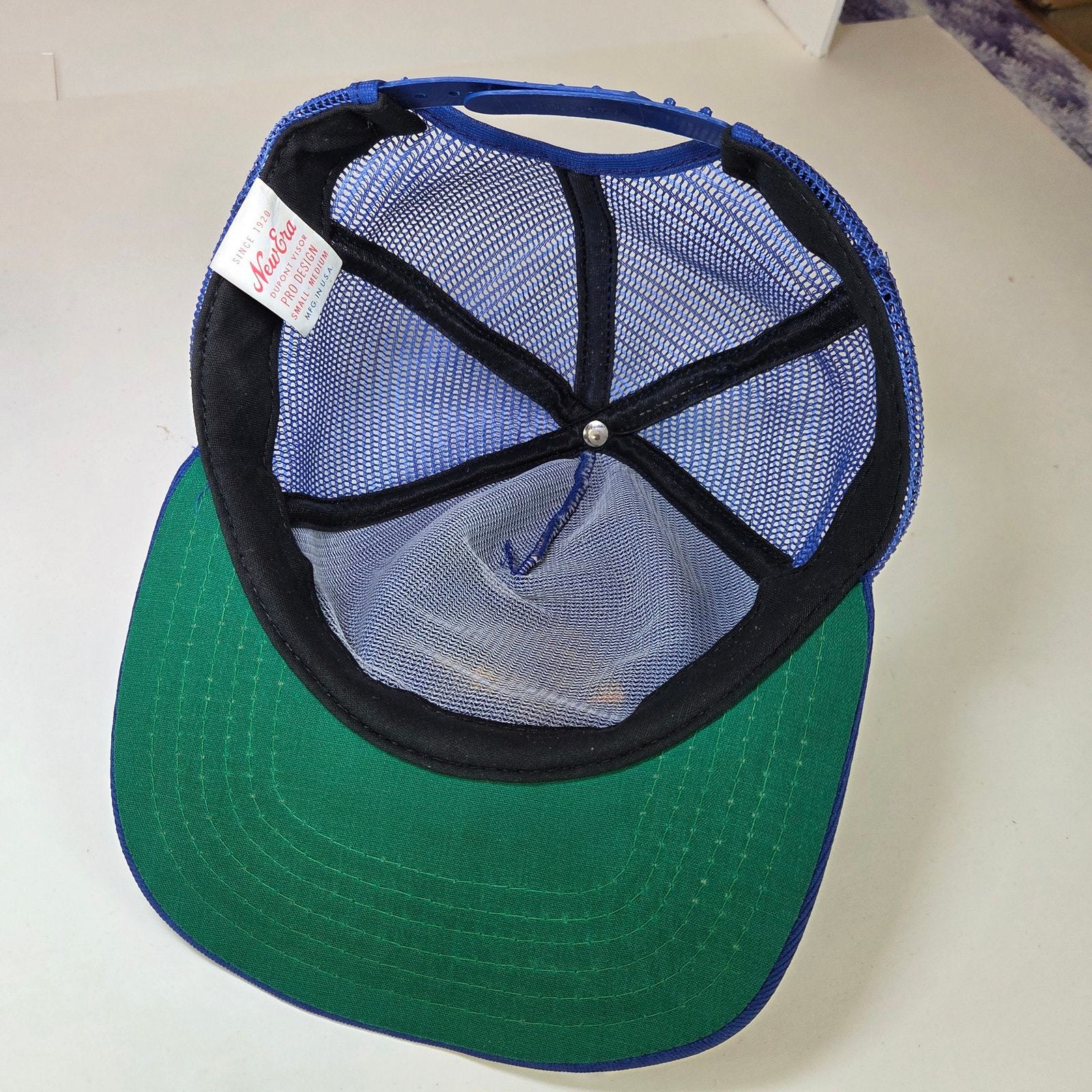 Vintage New Era Ford Mustang Mesh Trucker Snapback Hat USA Made S/M Item image 7