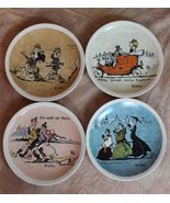 Set of 4 Newell Pottery Co Rockwell On Tour Plates DH2975 - $42.26 CAD