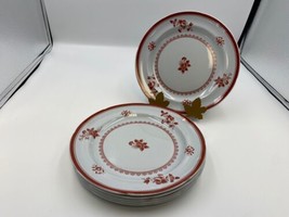 Set of 6 Spode GLOUCESTER Red Salad / Dessert Plates Made in England - £55.29 GBP