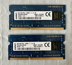 Lot Of 2 Kingston 4GB 1Rx8 PC3L-12800S DDR3  Memory Laptop Ram TSB16D3LS... - $19.54