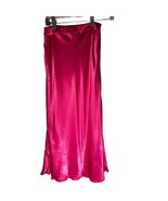 English Factory Hot Pink Satin Bias-Cut Midi Skirt - Size Small - $454.78 MXN
