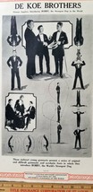 Antique 1926 Vaudeville Act Poster DE KOE BROTHERS Bobby the Strongest D... - $31.50