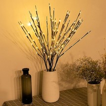 3pcs Led Lighted Willow Branches Lamp 60 Bulbs Artificial Flexible Twig ... - £18.00 GBP