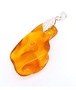 Amber Pendant  / Certified Genuine Baltic Amber  - £36.88 GBP