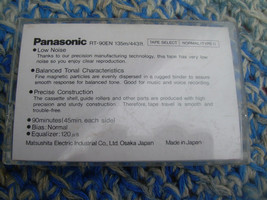 Vintage Panasonic Cassette Tape RT  90 EN - £6.99 GBP