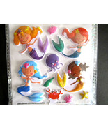 MERMAIDS 163 Colorful Laser,Pop Up,Paper Stickers Assorted (3 Sheets) Br... - £5.48 GBP