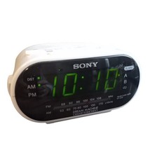 Vtg Sony Dream Machine White ICF-C318 Clock Radio FM AM Dual Alarm Time Set 6&quot; - £14.91 GBP