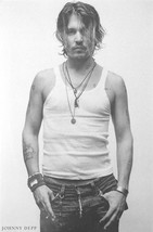 Johnny Depp Poster 23.5x35 inches Wife Beater Tank Top T-shirt Import OOP Rare - £15.97 GBP