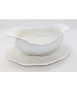 Johnson Bros Vintage Made In England Crackle Gravy Boat With Attached Un... - $13.48 CAD