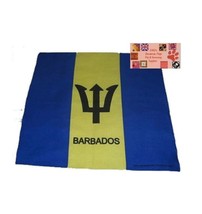 Barbados Flag Bandana Cotton Scarves Scarf Head Hair Neck Band Skull Wrap Hanky - £7.86 GBP