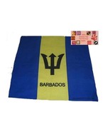 BARBADOS FLAG BANDANA Cotton Scarves Scarf Head Hair Neck Band Skull Wra... - £7.85 GBP