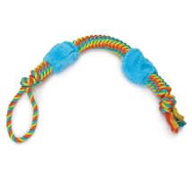 MPP Large Breed Interactive 29 Inch Dog Rope Toy Bright Durable Double Plush Squ - £16.26 GBP+