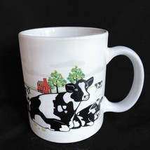 Cow Stoneware Mug E.Rosen &#39;97 3.75h x 3.25 dia 1.5&quot; handle Vintage PET R... - $6.02