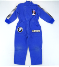 Vintage Certified Kid Jumpsuit Coverall BMW Pirelli Racing Blue Size 6 Costume - £37.45 GBP