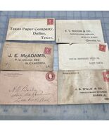 vintage Return Envelopes E.V. Roddin &amp; Co J.E. McAdams Texas Paper Company - $12.63 CAD