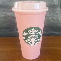 Starbucks 2013 Frosted Pink Cup Travel Tumbler Plastic 16oz BPA Free - £15.56 GBP