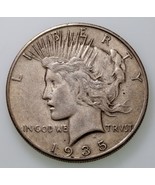 1935-S $1 Silver Peace Dollar About Uncirculated AU Condition, Nice Luster! - $238.28 CAD