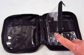 Black Vinyl Zippered Pouch 7&quot;x5&quot; ~ Cosmetics, First Aid, Coupons, Tools, School - £5.40 GBP
