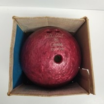 Vtg Columbia Lite Dot 8M63248 Red Swirl Bowling Ball, 12 Lb Weight, Box ... - $49.45