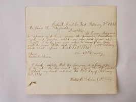 1887 antique JOHN HAWLEY to JAMES FITZGERALD calvert cecil co md HANDWRI... - $42.08