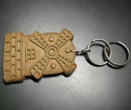 Windmill Cookie Key Chain The Brown Spicy Ginger Treat on a Double Loop ... - £6.37 GBP