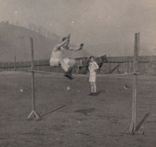 High Jump Athlete Sports Track and Field RPPC Real Photo Postcard - £8.98 GBP