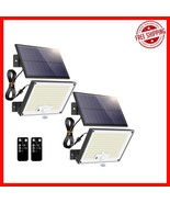 Solar Floodlight - 172 LEDs, Motion Sensor, Remote Control Outdoor Set - $70.23 CAD