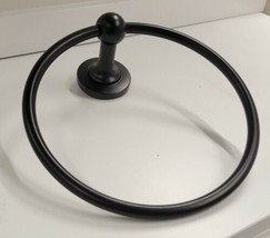 Ikea Finningen Towel Hanger Black Round 7.75&quot; x 3&quot;  New  - £15.01 GBP