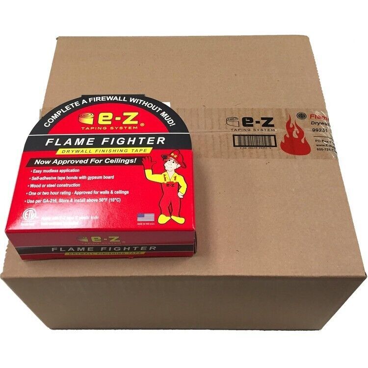 E-Z Drywall Flame Fighter:  Fire Tape for  250-ft w/ Knife Case of 12