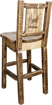 Montana Woodworks Homestead Collection Counter Height Barstool with Elk ... - $670.99