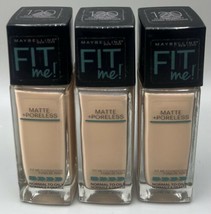 3 Pack Maybelline Fit Me Matte + Poreless Liquid Foundation 120 Classic ... - $12.00