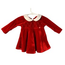 Sophie Rose Girls Infant Baby 6 9 months Long Sleeve Velvet Dress Holida... - £14.78 GBP