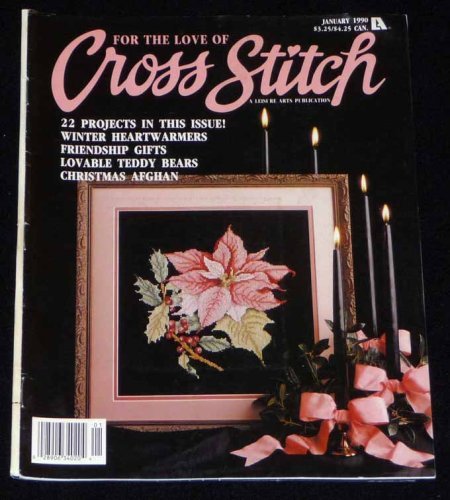 For the Love of Cross Stitch January 1990 Cross Stitch magazine with ful... - $2.66