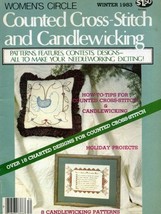 Women&#39;s Circle Counted Cross-Stitch and Candlewicking Winter 1983 (K4736... - $4.69