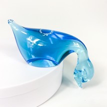 V. Nason &amp; C.  Murano Italy Hand Blown Glass Blue Shelf Sitting Duck - £31.18 GBP