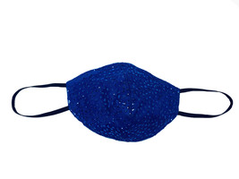 Jasmine Royal Blue - High Fashion Designer Face Mask - £15.91 GBP