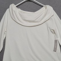 Chicos Zenergy Women’s Blouse Sz 0 Brushed Fleece Tunic Bateau Neckline White - £40.76 GBP
