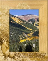 Rocky Mountain National Park with Elk Laser Engraved Wood Picture Frame (5 x 7) - £24.77 GBP