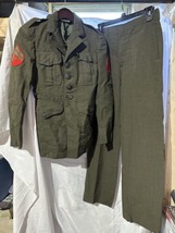 USMC Marine Corps Dress Alpha Green Service Uniform Military Coat Cpl Si... - $49.49