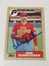 Dan Schatzeder Philadelphia Phillies 1987 Topps Autograph Card #789 READ DESCRIP - £3.81 GBP