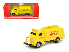 1947 Coca Cola Delivery Bottle Truck Yellow 1/87 Diecast Model by Motorcity Clas - £18.05 GBP