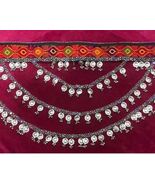 KUCHI RAINBOW BURGUNDY RED TRIBAL ATS GYPSY DRAPING GYPSY BOHO ATS  BELT - $2,533.17 MXN